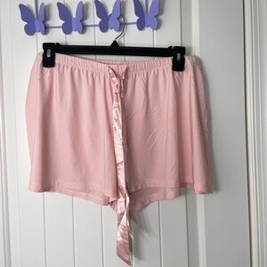 Gilligan & O’Malley‎ women’s light pink satin drawstring soft pajama shorts XXL